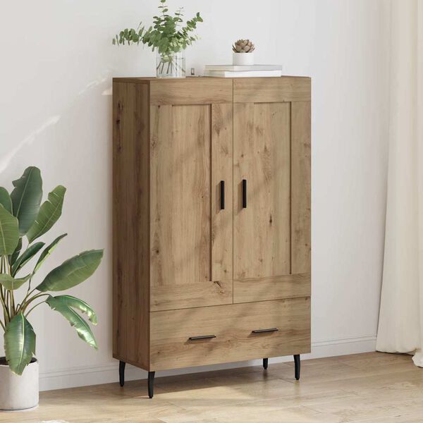 vidaXL Haut Armoire avec tiroir Ch&ecirc;ne artisanal 69,5 x 31 x 115 cm