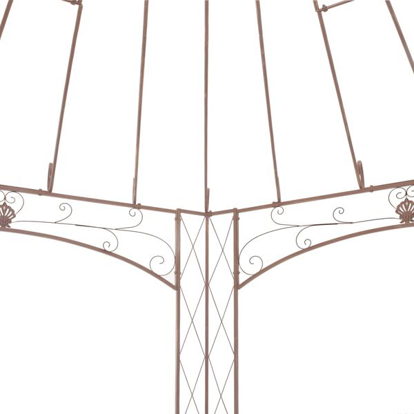 vidaXL Pavillon de jardin Marron antique 4 m Fer