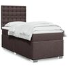 vidaXL Sommier &agrave; lattes de lit avec matelas Marron fonc&eacute; 90x200 cm