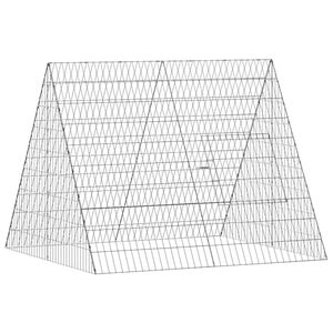 vidaXL Cage pour lapins Argent 215 x 100 x 85 cm Acier galvanis&eacute;