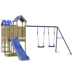 vidaXL Aire de jeux d'ext&eacute;rieur bois de pin impr&eacute;gn&eacute;