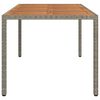 vidaXL Table de jardin 190x90x75 cm R&eacute;sine tress&eacute;e/bois d'acacia Gris