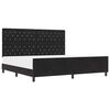 vidaXL Lit &agrave; ressorts avec t&ecirc;te de lit Noir 200 x 200 cm Velours