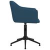 vidaXL Chaises pivotantes &agrave; manger lot de 4 Bleu Velours