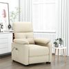 vidaXL Fauteuil Cr&egrave;me Tissu