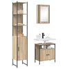 vidaXL Ensemble de mobilier de salle de bain 3 pcs Ch&ecirc;ne Sonoma