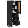 vidaXL Haut Armoire Ch&ecirc;ne noir 69,5 x 34 x 180 cm Bois d'ing&eacute;nierie