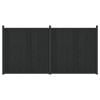 vidaXL Panneau de cl&ocirc;ture 2 pc 355 x 186,5 cm WPC et Aluminium Noir