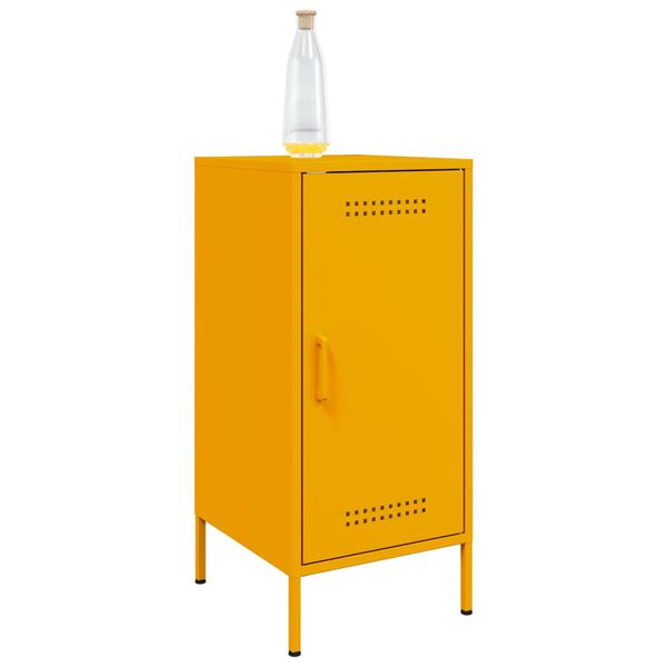 vidaXL Buffets 2 pcs jaune moutarde 36x39x79 cm acier