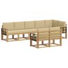 vidaXL Ensemble de canap&eacute;s d'ext&eacute;rieur 8 pcs Blanc et Beige Polyester