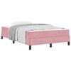 vidaXL Lit &agrave; ressorts avec matelas Rose 120 x 200 cm tissu
