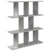 vidaXL &Eacute;tag&egrave;re Murale Gris b&eacute;ton 102 x 20 x 96 cm Bois d'ing&eacute;nierie
