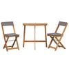 vidaXL Ensemble bistrot 3 pcs Huile Naturelle Bois d'Acacia Massif