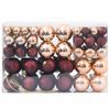 vidaXL Boules de No&euml;l 100 pcs champagne et marron fonc&eacute; &Oslash;3/4/6 cm