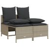 vidaXL Salon de jardin 4 pcs avec coussins gris clair r&eacute;sine tress&eacute;e