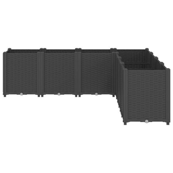 vidaXL Jardini&egrave;re noir 160x160x53 cm polypropyl&egrave;ne