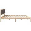 vidaXL Cadre de lit avec t&ecirc;te de lit Taupe 200 x 200 cm Pin massif