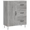 vidaXL Buffet haut Sonoma gris 69,5x34x180 cm Bois d'ing&eacute;nierie