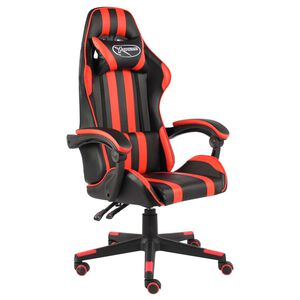 vidaXL Fauteuil de jeux vid&eacute;o Noir et rouge Similicuir