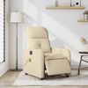 vidaXL Fauteuil inclinable de massage électrique crème tissu