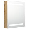 vidaXL Armoire de salle de bain &agrave; miroir LED ch&ecirc;ne 50x14x60 cm