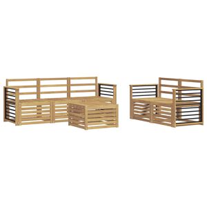 vidaXL Ensemble de canap&eacute;s d'ext&eacute;rieur 6 pc Blanc Bois d'Acacia Massif