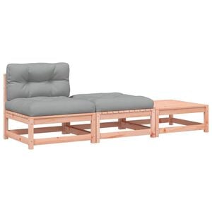 vidaXL Canap&eacute; de jardin sans accoudoirs avec coussins et repose-pieds