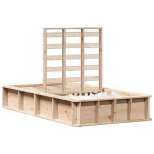 vidaXL Cadre de lit Cire marron 75 x 190 cm Bois de pin massif