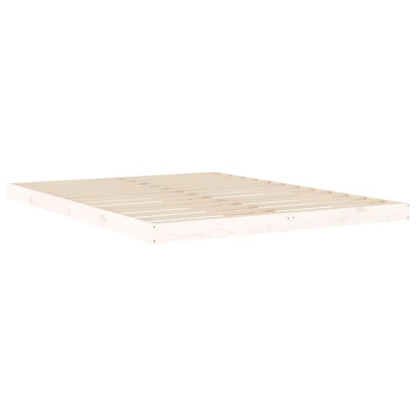 vidaXL Cadre de lit sans matelas blanc 150x200 cm bois de pin massif