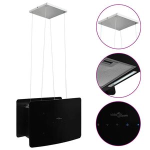 vidaXL Hotte suspendue &agrave; LCD tactile Verre tremp&eacute;
