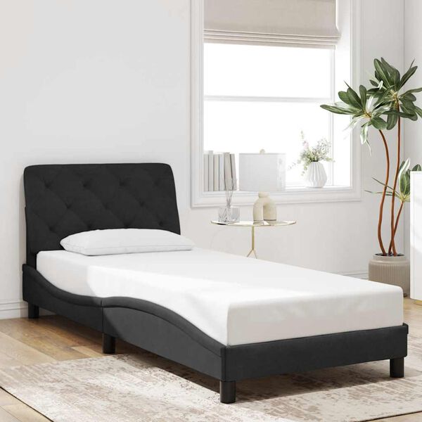 vidaXL Cadre de lit sans matelas noir 80x200 cm velours