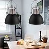 vidaXL Plafonnier métallique 2 pcs Hauteur réglable Moderne Noir