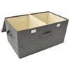 vidaXL Boîtes de rangement 2 pcs Tissu 50x30x25 cm Anthracite
