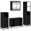 vidaXL Ensemble de mobilier de salle de bain 4 pcs Ch&ecirc;ne noir