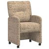 vidaXL Chaises de Salle &agrave; Manger avec Roues 2 pcs Gris clair