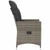 vidaXL Chaises inclinables de jardin lot de 2 et coussins gris rotin