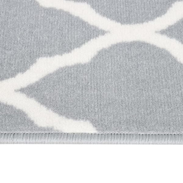 vidaXL Tapis BCF Gris et blanc 60x200 cm