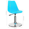 vidaXL Chaises &agrave; manger pivotantes lot de 2 bleu similicuir