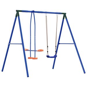 vidaXL Bleu, Vert, Orange Acier et plastique
