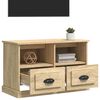 vidaXL Meuble TV ch&ecirc;ne sonoma 80x35x50 cm bois d'ing&eacute;nierie