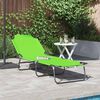 vidaXL Chaise longue pliante 1-personne Vert 56 x 189 x 87 cm tissu