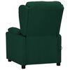 vidaXL Fauteuil de massage Vert fonc&eacute; Tissu