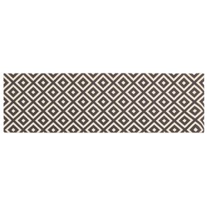 vidaXL Tapis de Cuisine Diamants gris et blancs 150 x 45 cm