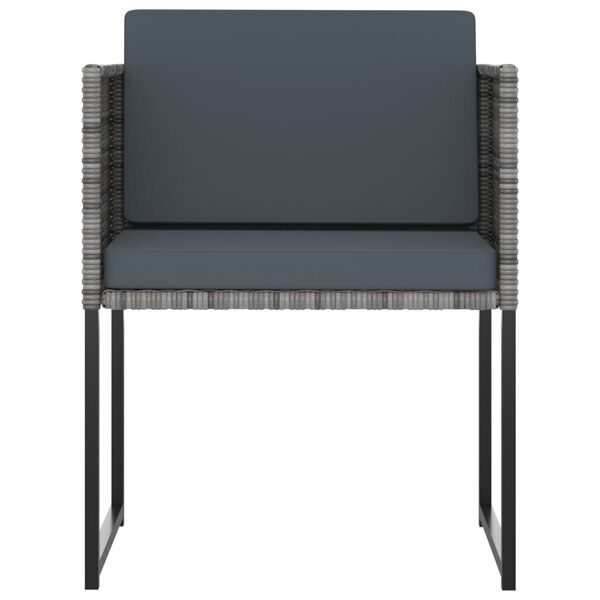 vidaXL Ensemble à manger de jardin coussins 11 pcs Résine tressée Gris