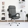 vidaXL Fauteuil de massage inclinable de bureau Gris foncé Tissu