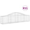 vidaXL Paniers &agrave; gabions arqu&eacute;s 11 pcs 200x30x40/60 cm Fer galvanis&eacute;