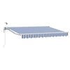 vidaXL Auvent r&eacute;tractable &eacute;lectrique Bleu et Blanc 2,5 x 2 m