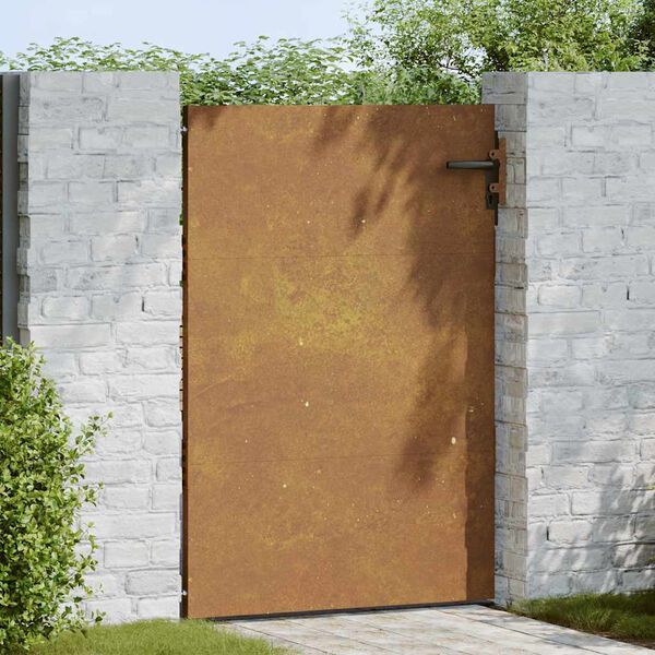 vidaXL Portail de jardin 85x125 cm acier corten