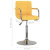 vidaXL Tabouret de bar Jaune Tissu