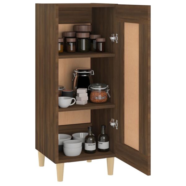 vidaXL Buffet Chêne marron 34,5x34x90 cm Bois d'ingénierie